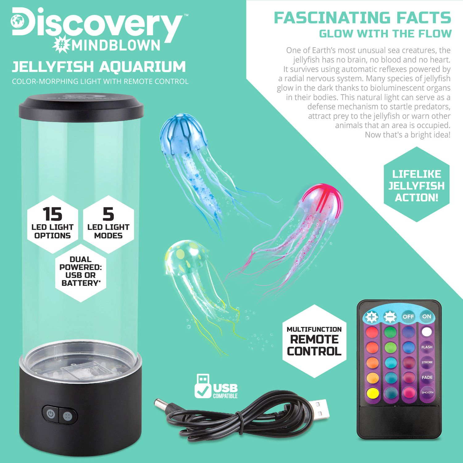 Lampada jellyfish per bambini - Discovery Mindblown