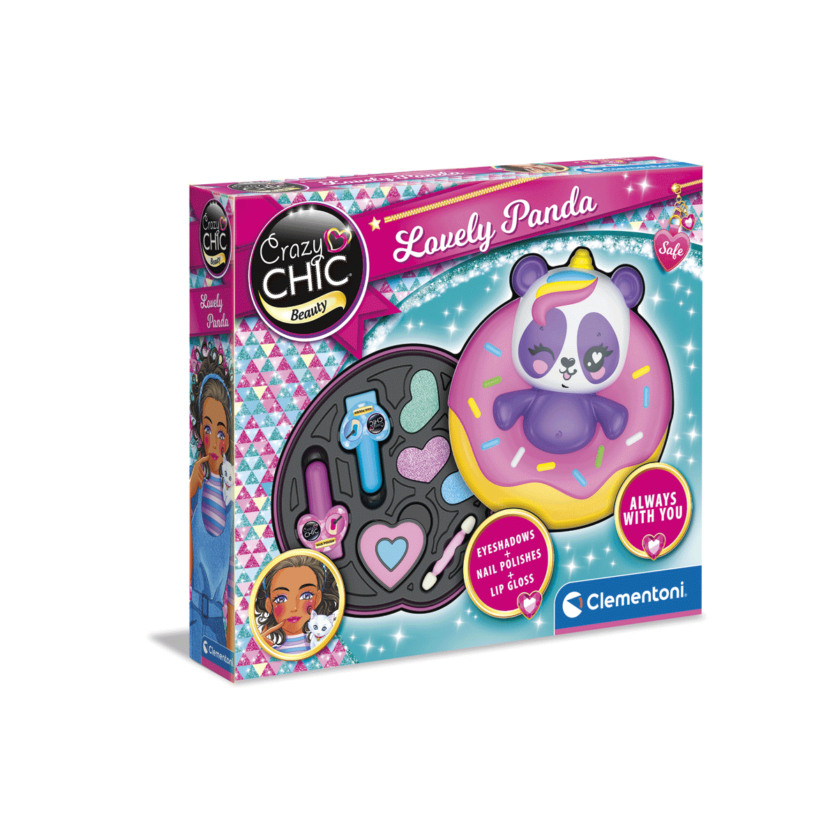 Clementoni - crazy chic - lovely make up - panda, 18821 - CLEMENTONI