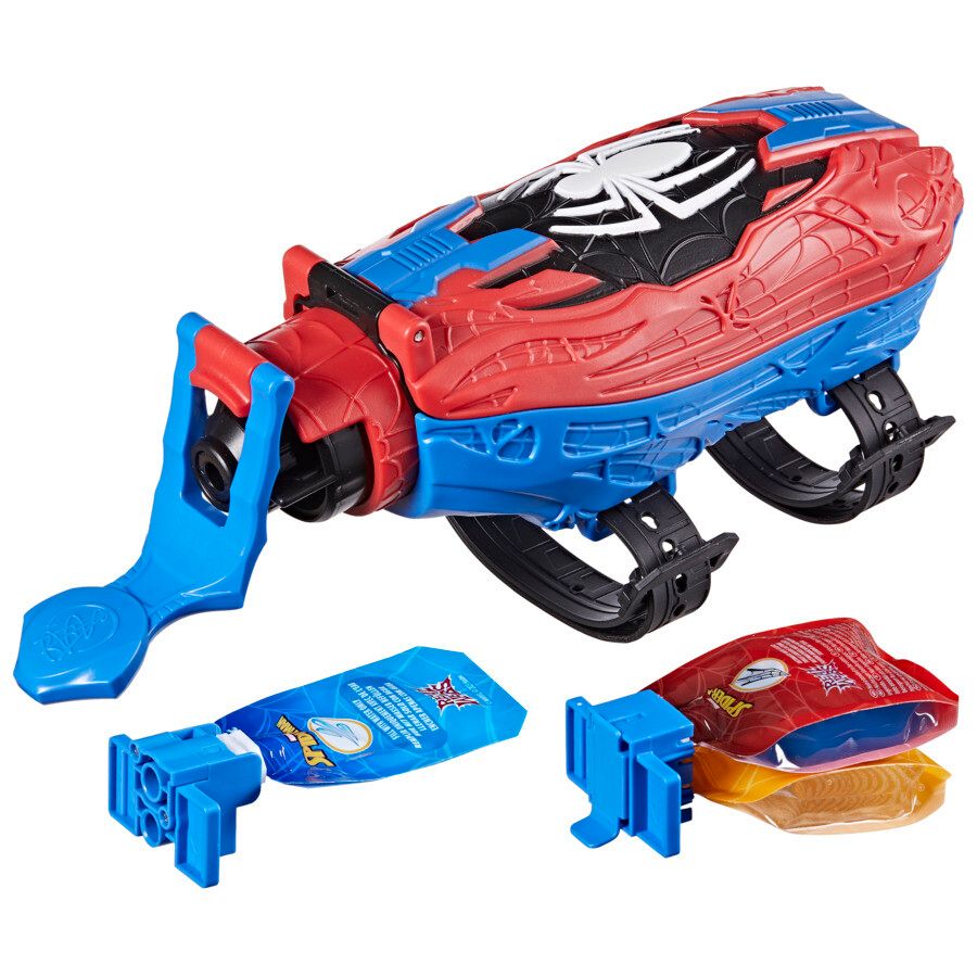 Hasbro marvel spider-man, spider-man real webs ultimate blaster, blaster spara ragnatele,  giocattolo per giochi d'imitazione, giocattoli di spider-man, per bambini e bambine dai 5 anni in su - MARVEL, Spiderman