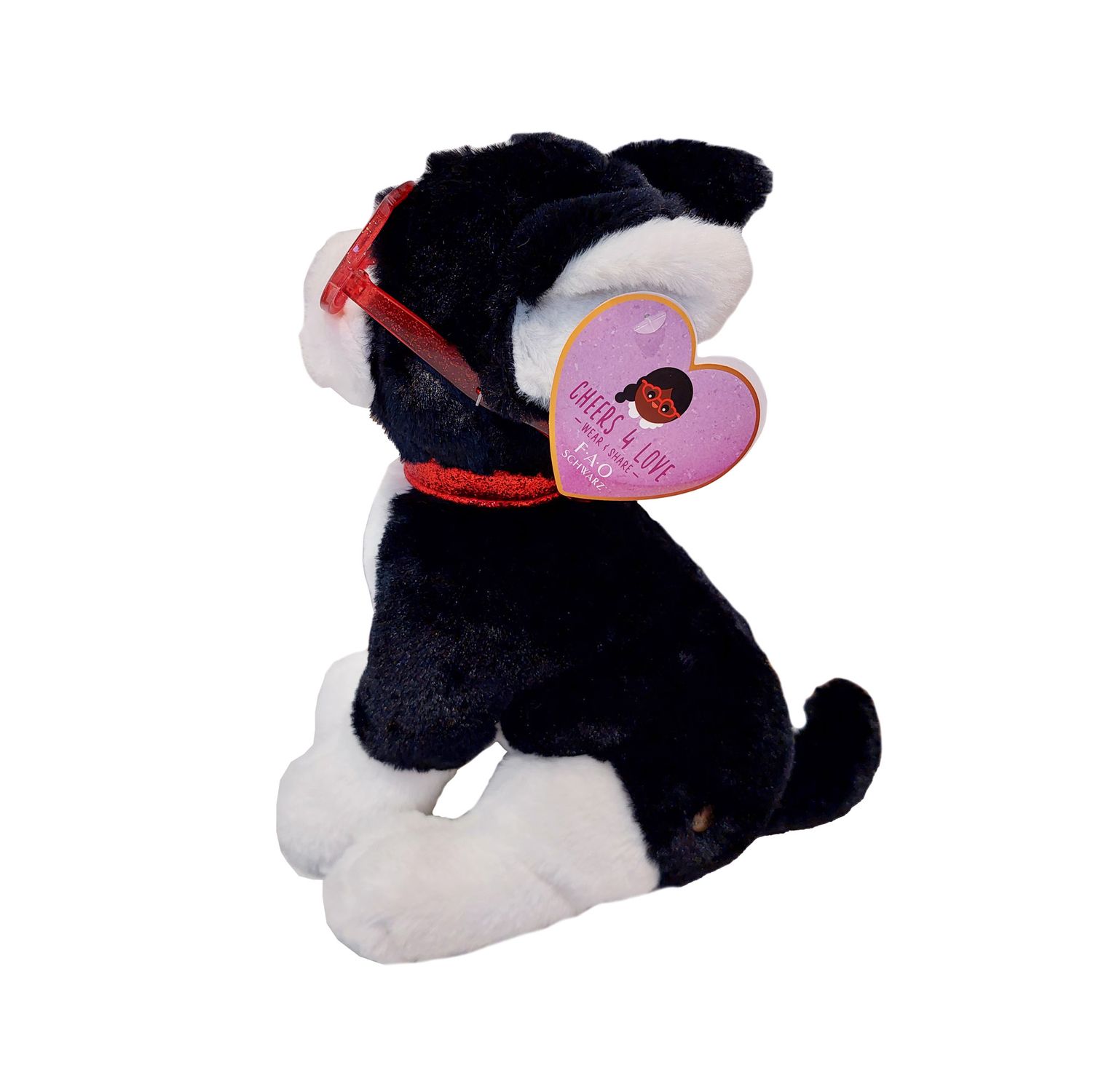 Peluche terrier con occhiali hearts dogs 30cm - FAO Schwarz