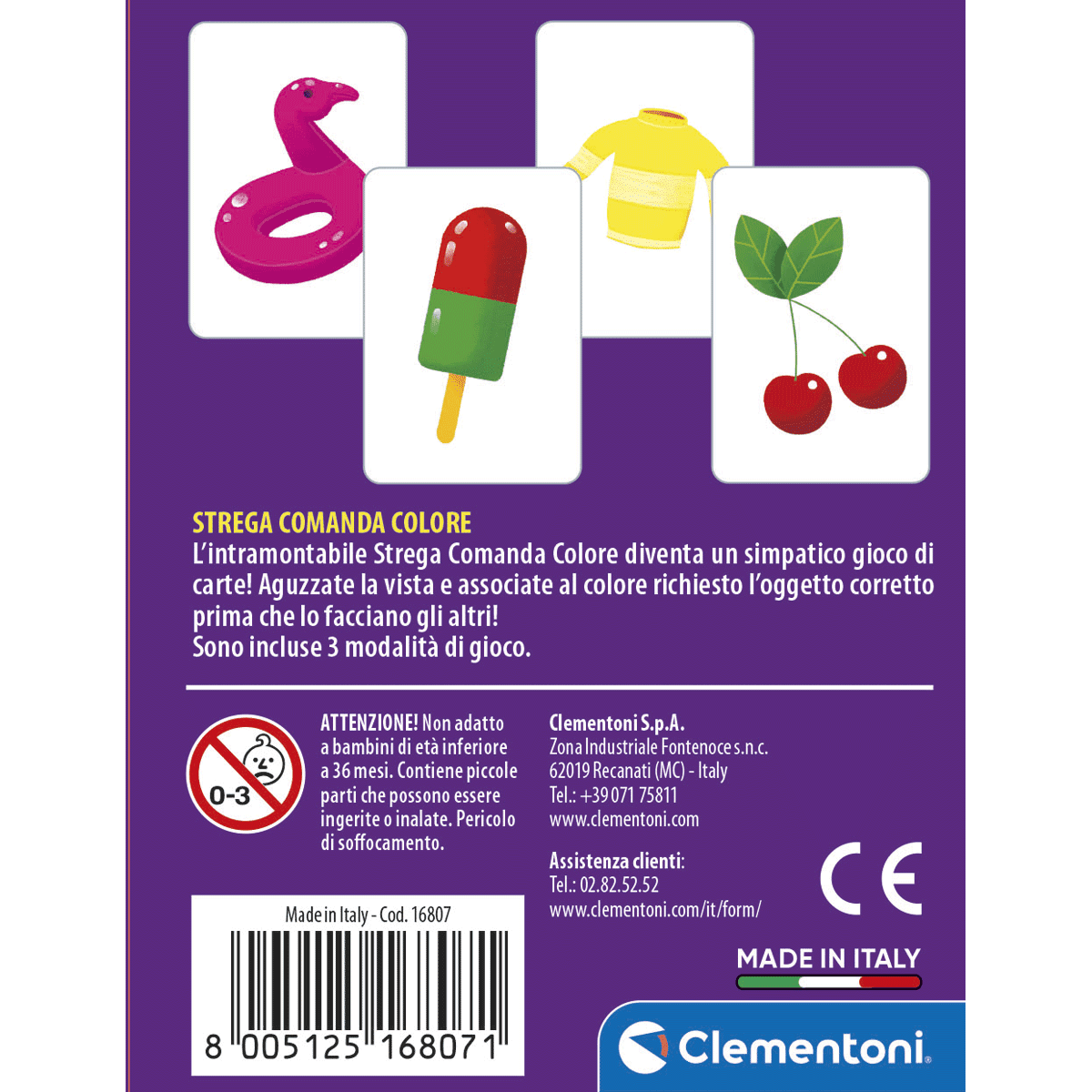 Clementoni - strega comanda colore - gioco di carte, 16807 - CLEMENTONI