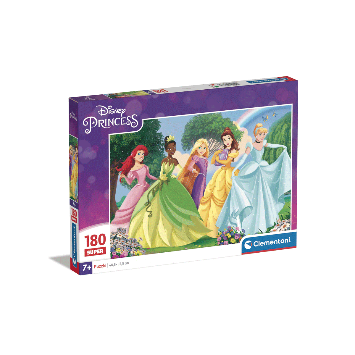 Clementoni - supercolor puzzle disney princess - 180 pezzi, 29787 - CLEMENTONI
