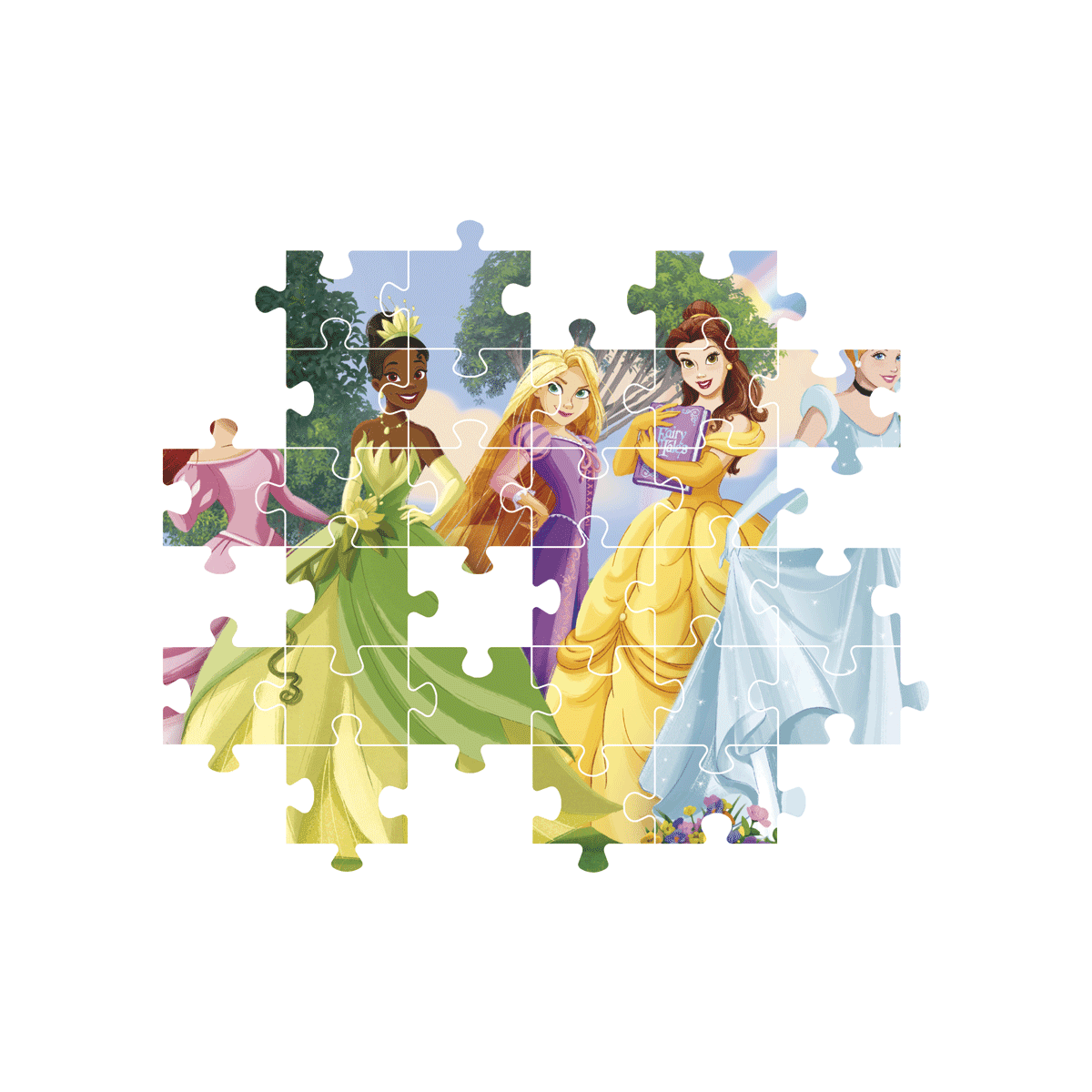 Clementoni - supercolor puzzle disney princess - 180 pezzi, 29787 - CLEMENTONI