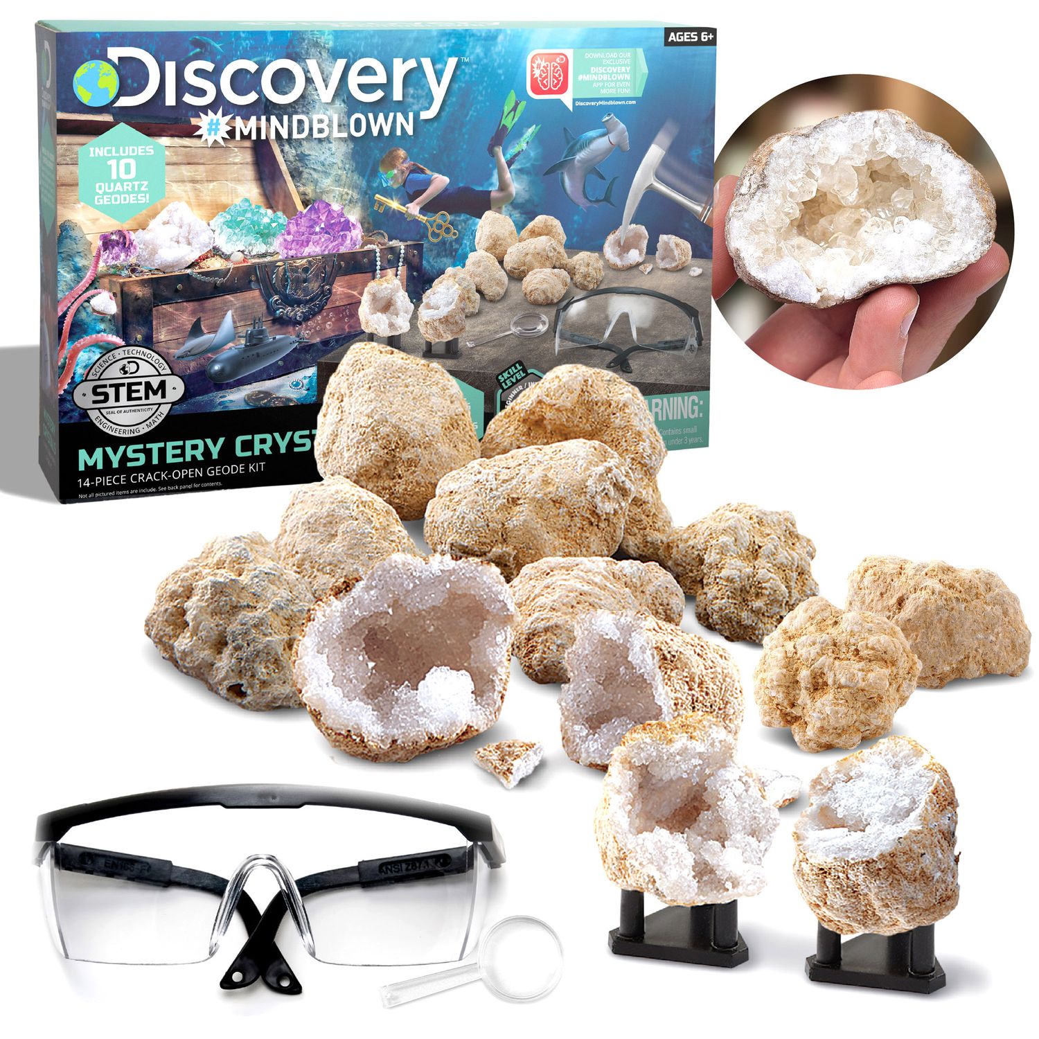 Kit di scavo geologico 14 pezzi - Discovery Mindblown