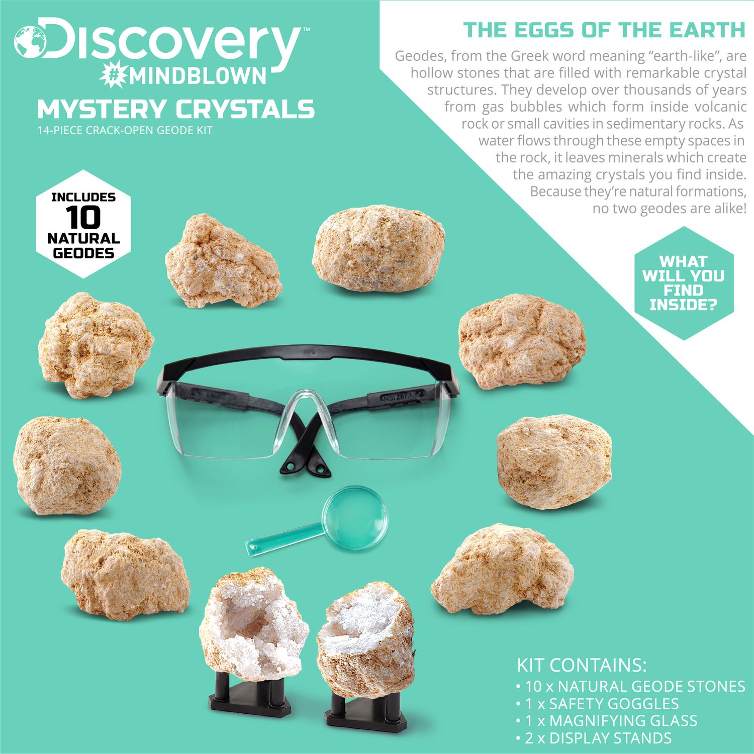 Kit di scavo geologico 14 pezzi - Discovery Mindblown