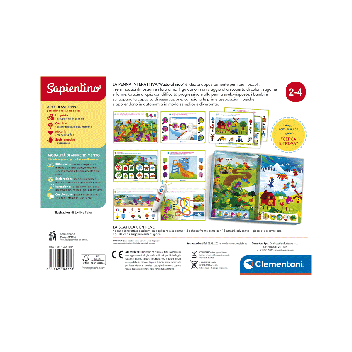 Clementoni - sapientino - vado al nido - gioco educativo, 16457 - CLEMENTONI, SAPIENTINO