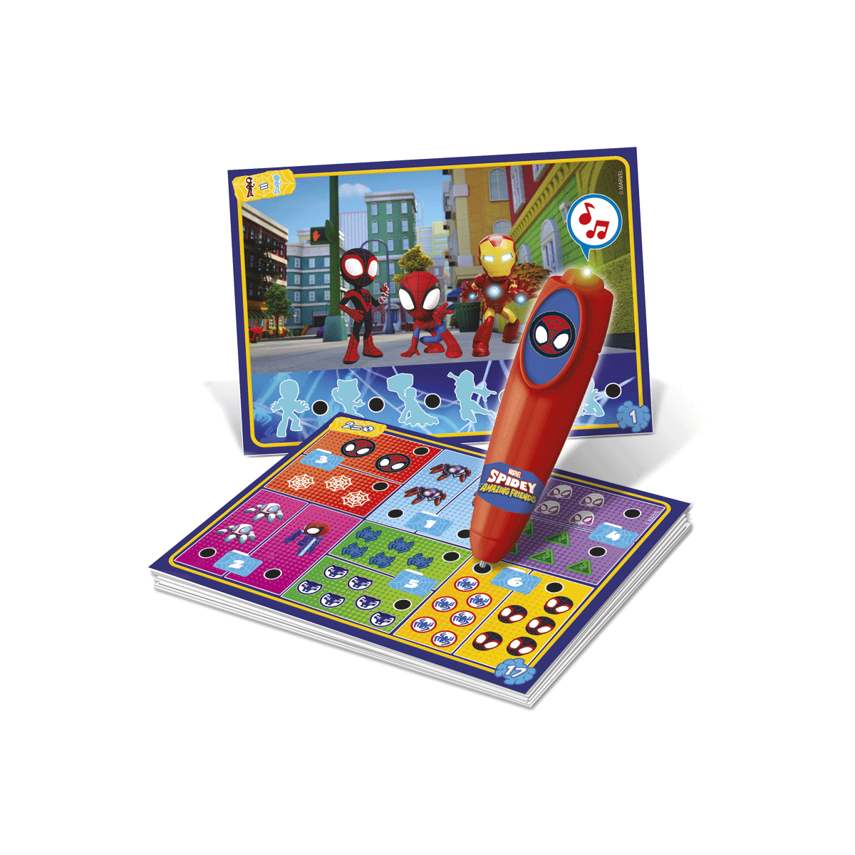 Clementoni - marvel spidey - quizzy - gioco educativo, 16805 - SAPIENTINO