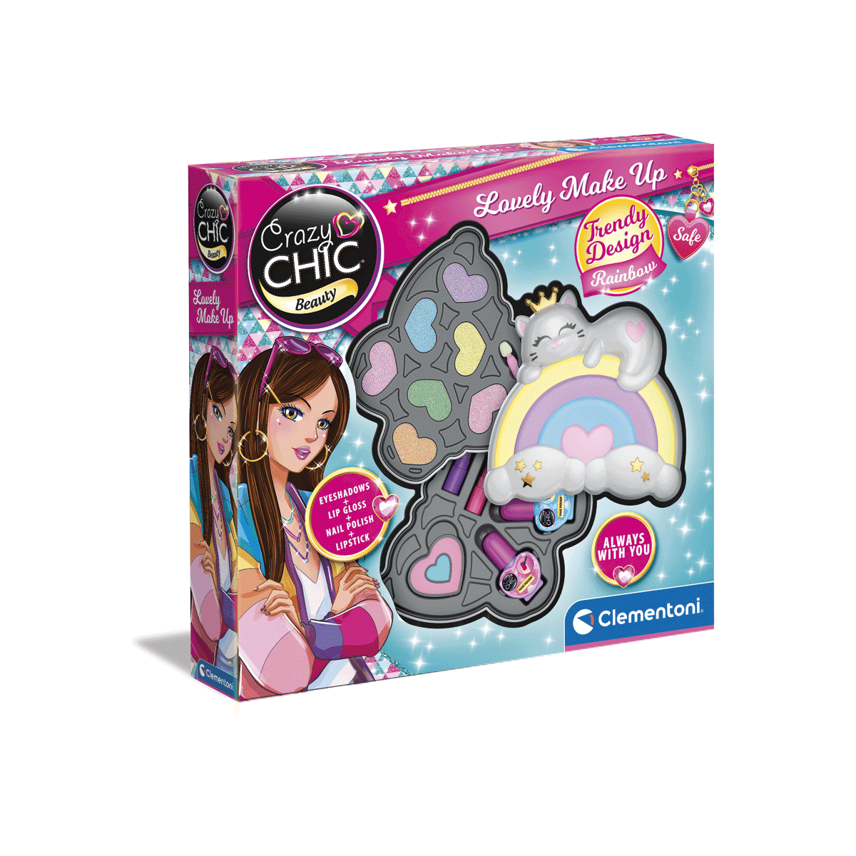 Clementoni - crazy chic - lovely make up - rainbow, 18793 - CLEMENTONI