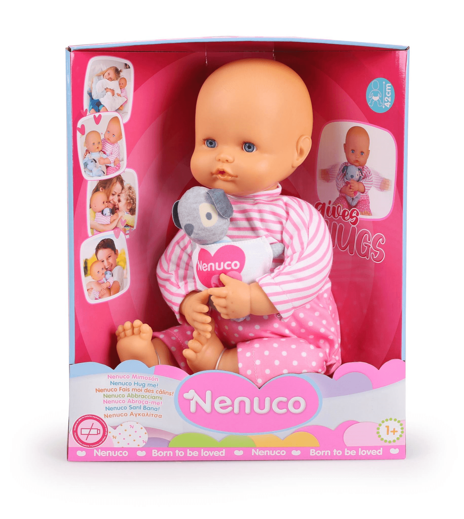 Nenuco abbracciami, bambola da 42 cm con corpo morbido e un simpatico cucciolo  morbido,  per bambine/i da 1 anno - NENUCO