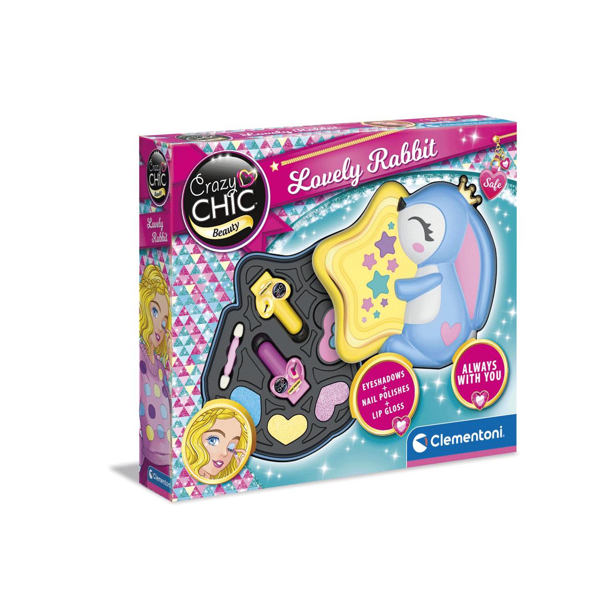 Clementoni - crazy chic - lovely make up - rabbit, 18810 - CLEMENTONI