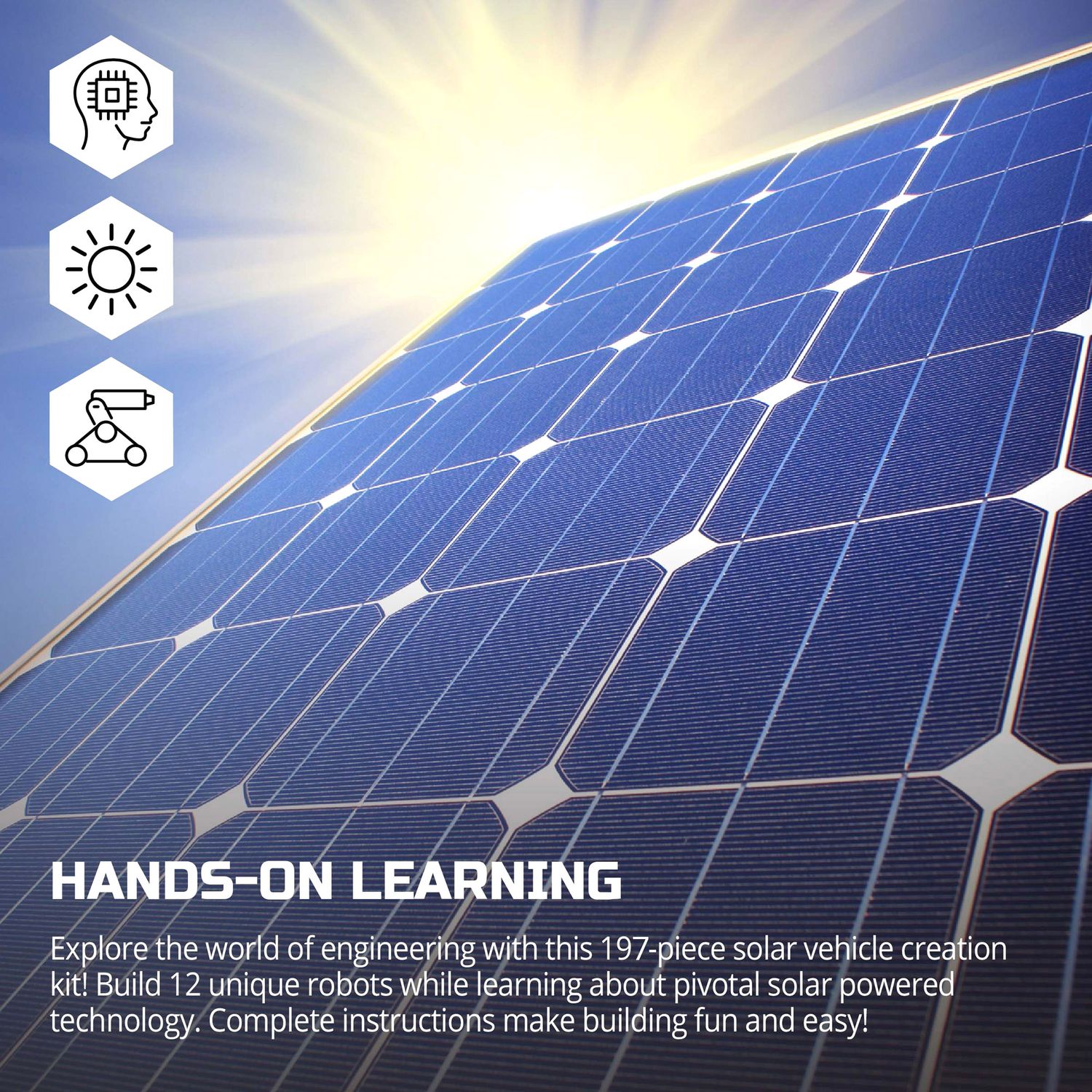 Kit costruzione veicolo solare - 197 pezzi - Discovery Mindblown