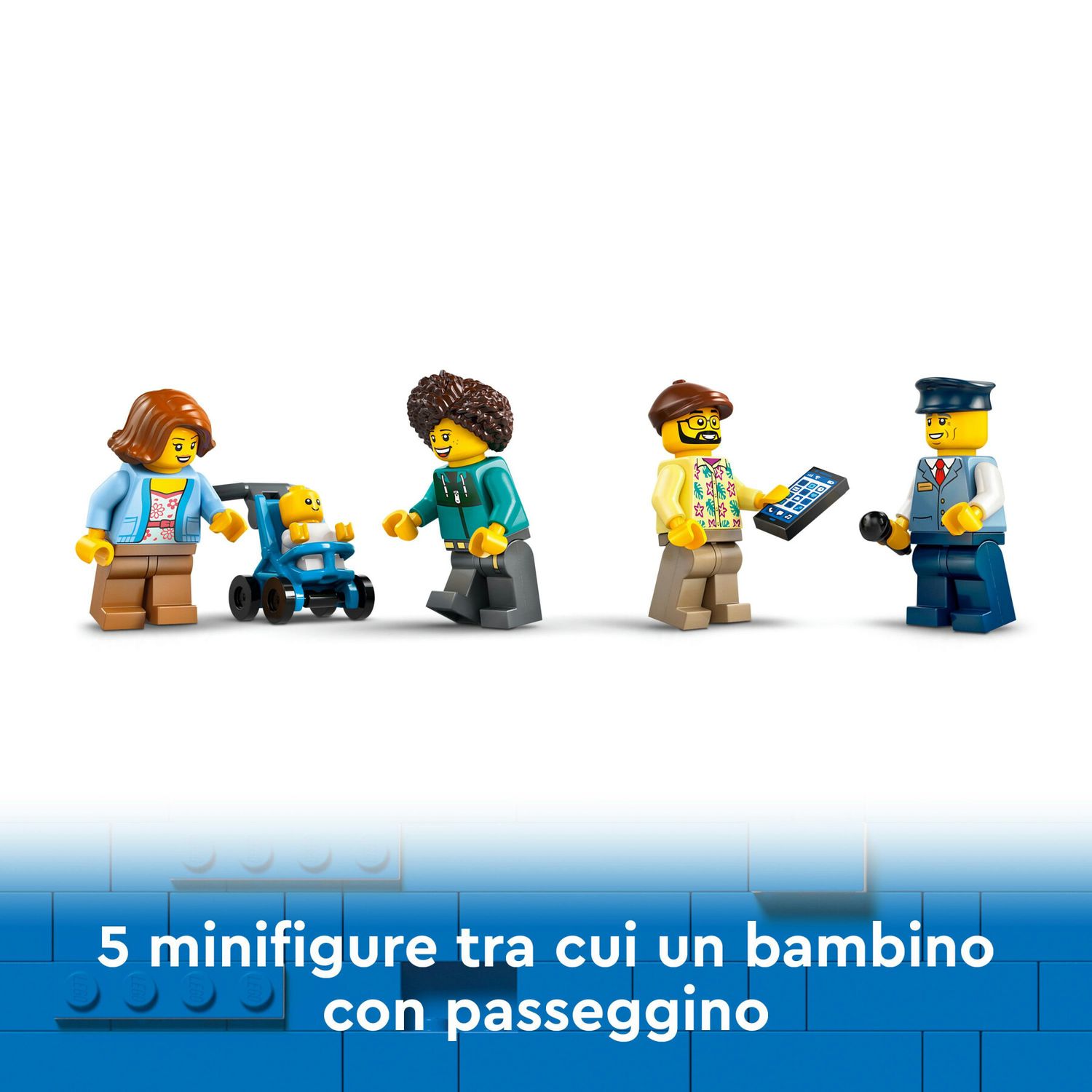 Lego city 60407 autobus turistico rosso a due piani, giochi per bambini 7+ con veicolo giocattolo e 5 minifigure, idea regalo - LEGO CITY, Lego