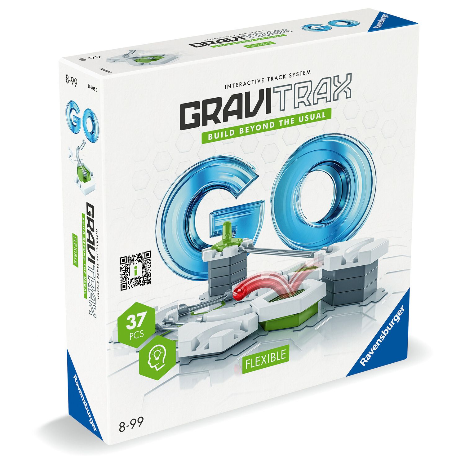 Ravensburger gravitrax go flexible, pista di biglie, gioco innovativo ed educativo stem, 8+ anni, set compatto - GRAVITRAX, RAVENSBURGER