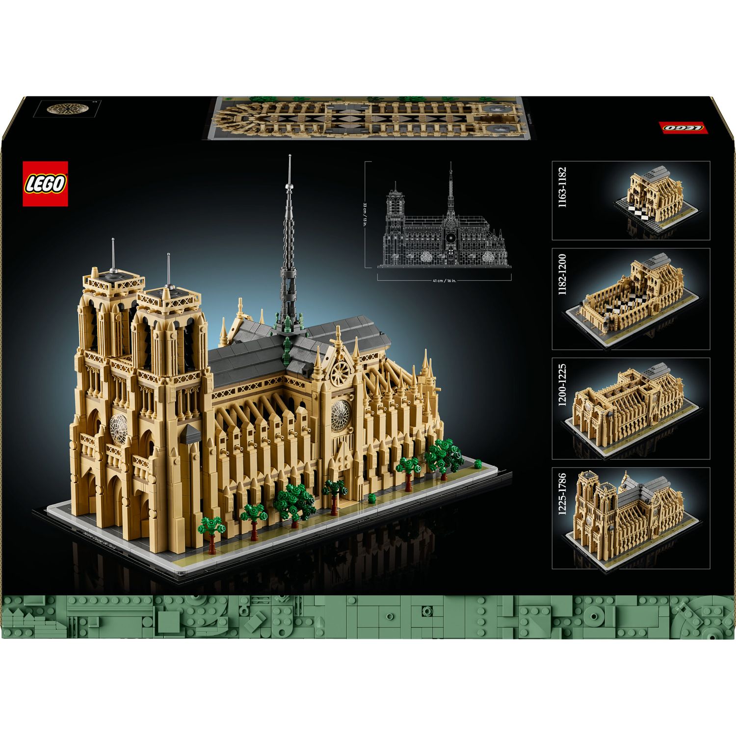 Lego architecture 21061 notre-dame de paris, kit modellismo per adulti di monumento da collezione, regalo per mamma o papà - LEGO ARCHITECTURE, Lego