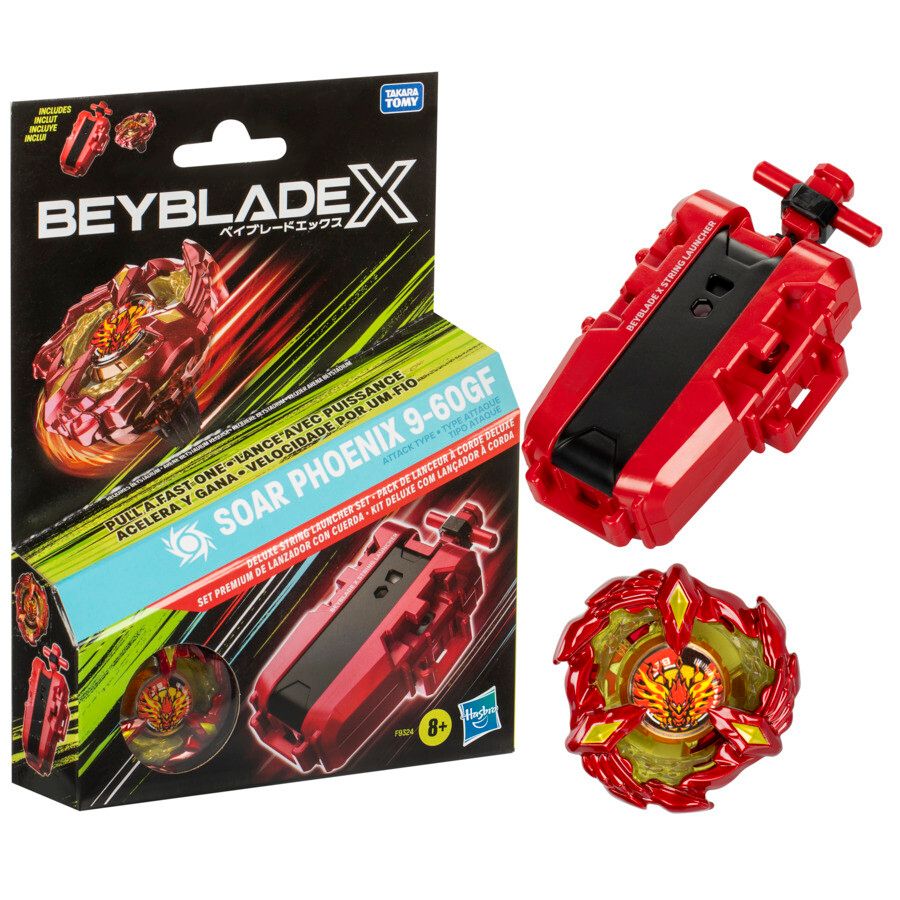 Hasbro beyblade x, deluxe launcher e top, confezione con lanciatore e trottola deluxe - BEYBLADE
