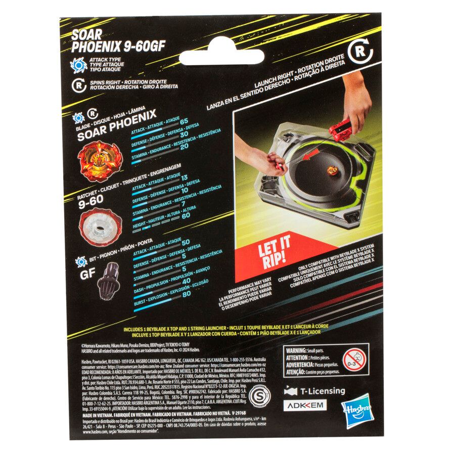 Hasbro beyblade x, deluxe launcher e top, confezione con lanciatore e trottola deluxe - BEYBLADE