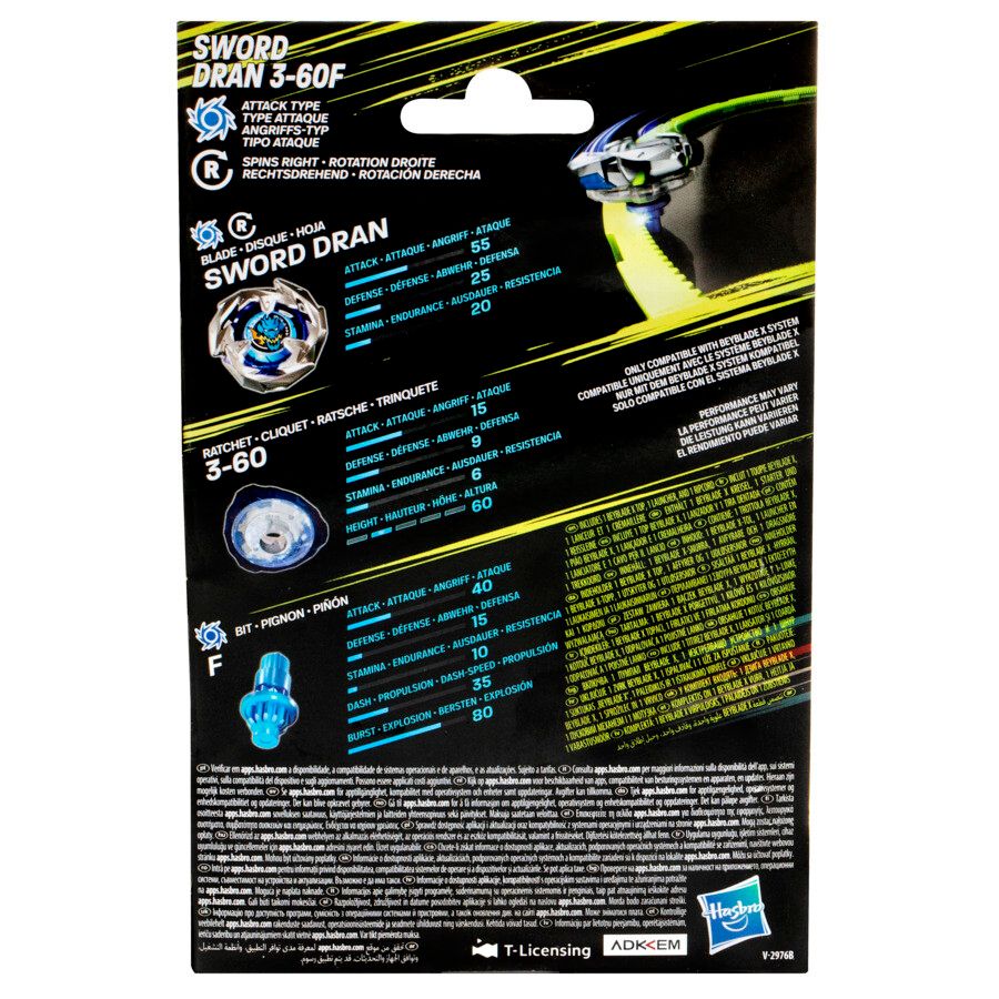 Hasbro beyblade x, starter pack top, assortimento di 1 trottola e 1 lanciatore - BEYBLADE