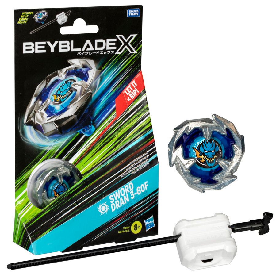 Hasbro beyblade x, starter pack top, assortimento di 1 trottola e 1 lanciatore - BEYBLADE