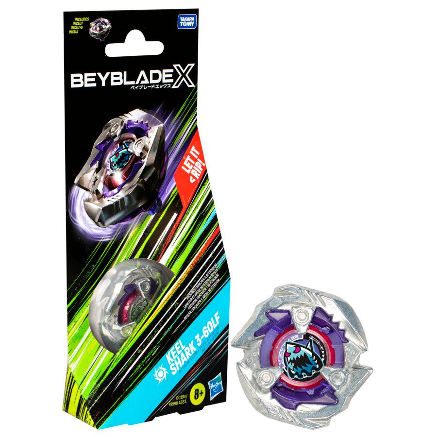Hasbro beyblade x, booster single top, assortimento di trottole beyblade, inclusa 1 trottola beyblade x - BEYBLADE