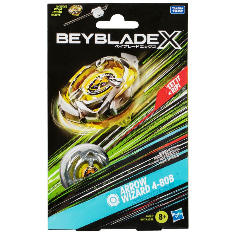 Hasbro beyblade x, starter pack top, assortimento di 1 trottola e 1 lanciatore - BEYBLADE