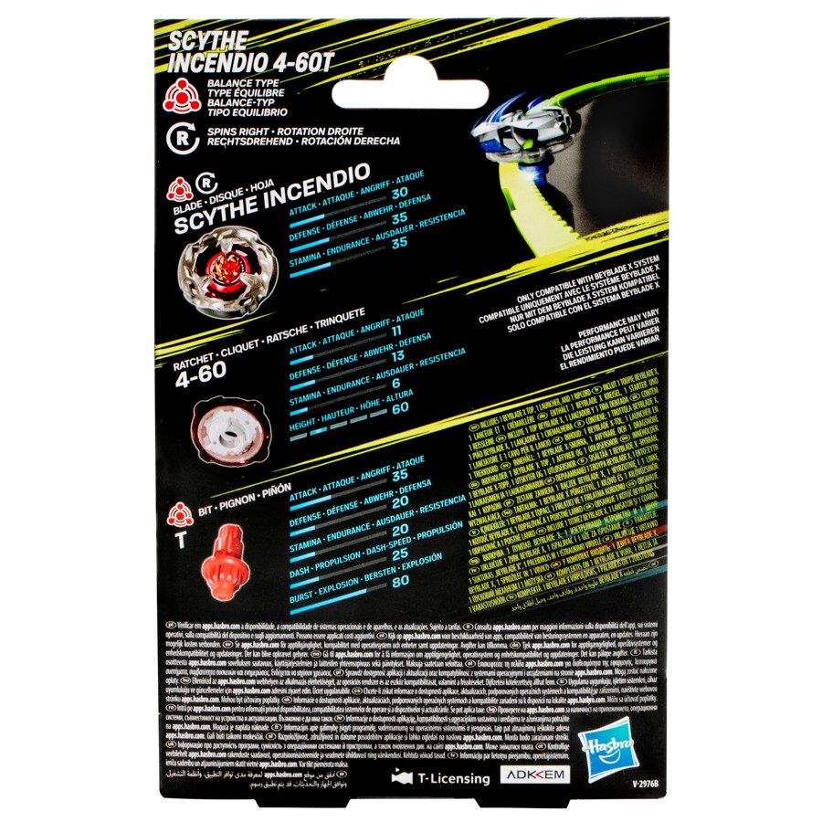 Hasbro beyblade x, starter pack top, assortimento di 1 trottola e 1 lanciatore - BEYBLADE