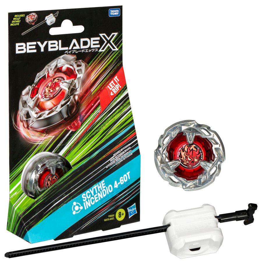 Hasbro beyblade x, starter pack top, assortimento di 1 trottola e 1 lanciatore - BEYBLADE