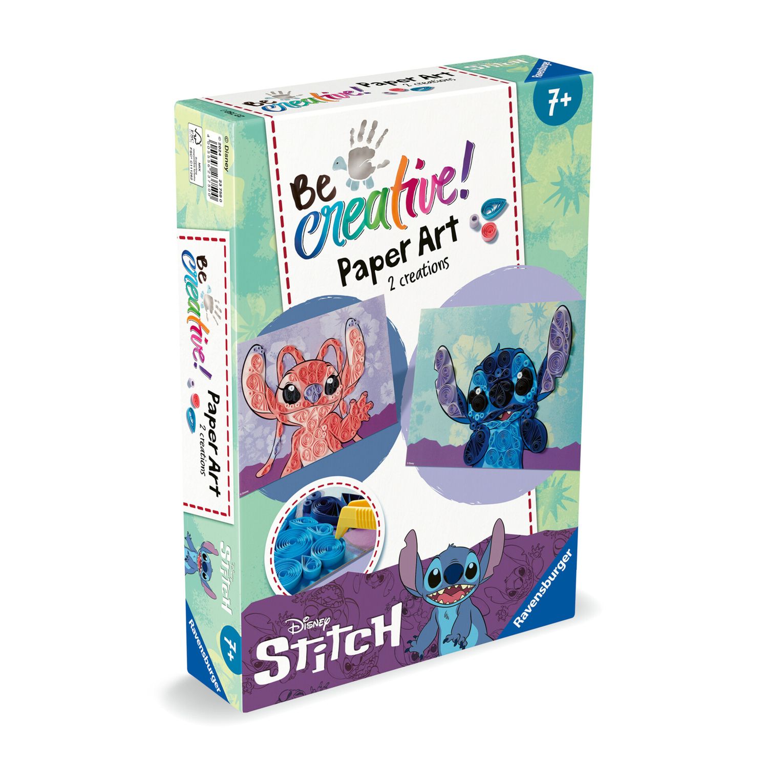 Ravensburger - be creative: paper art stich, bricolage 7+ - RAVENSBURGER, Disney, Disney Stitch