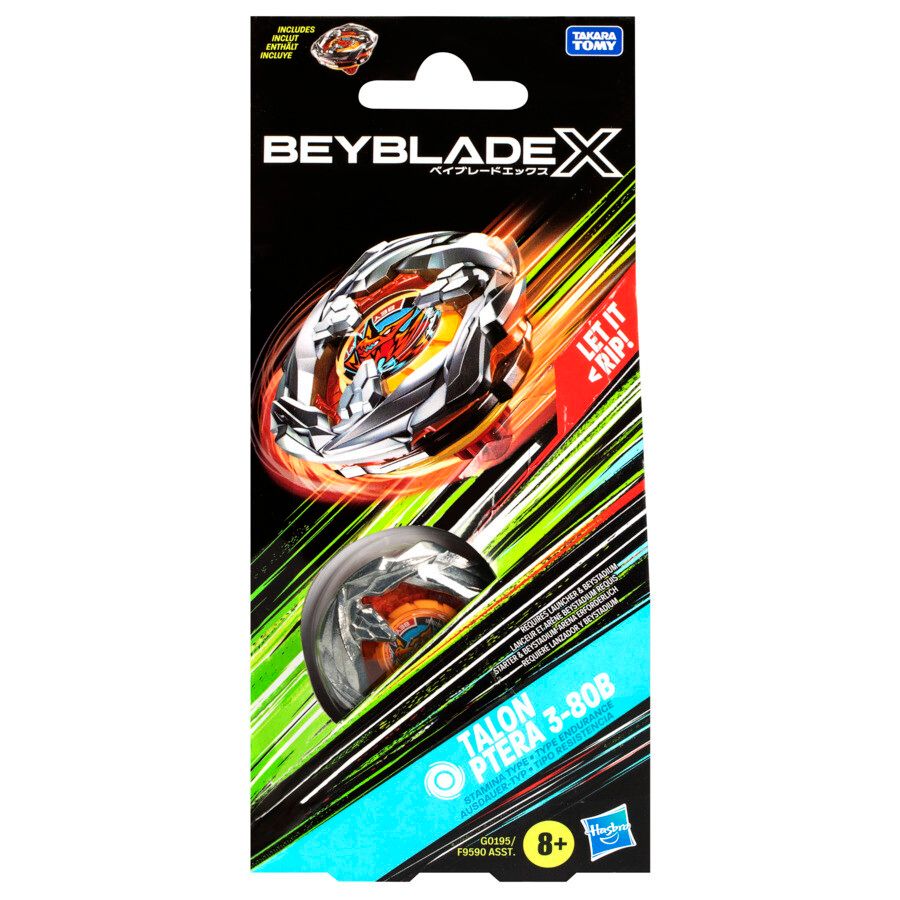 Hasbro beyblade x, booster single top, assortimento di trottole beyblade, inclusa 1 trottola beyblade x - BEYBLADE