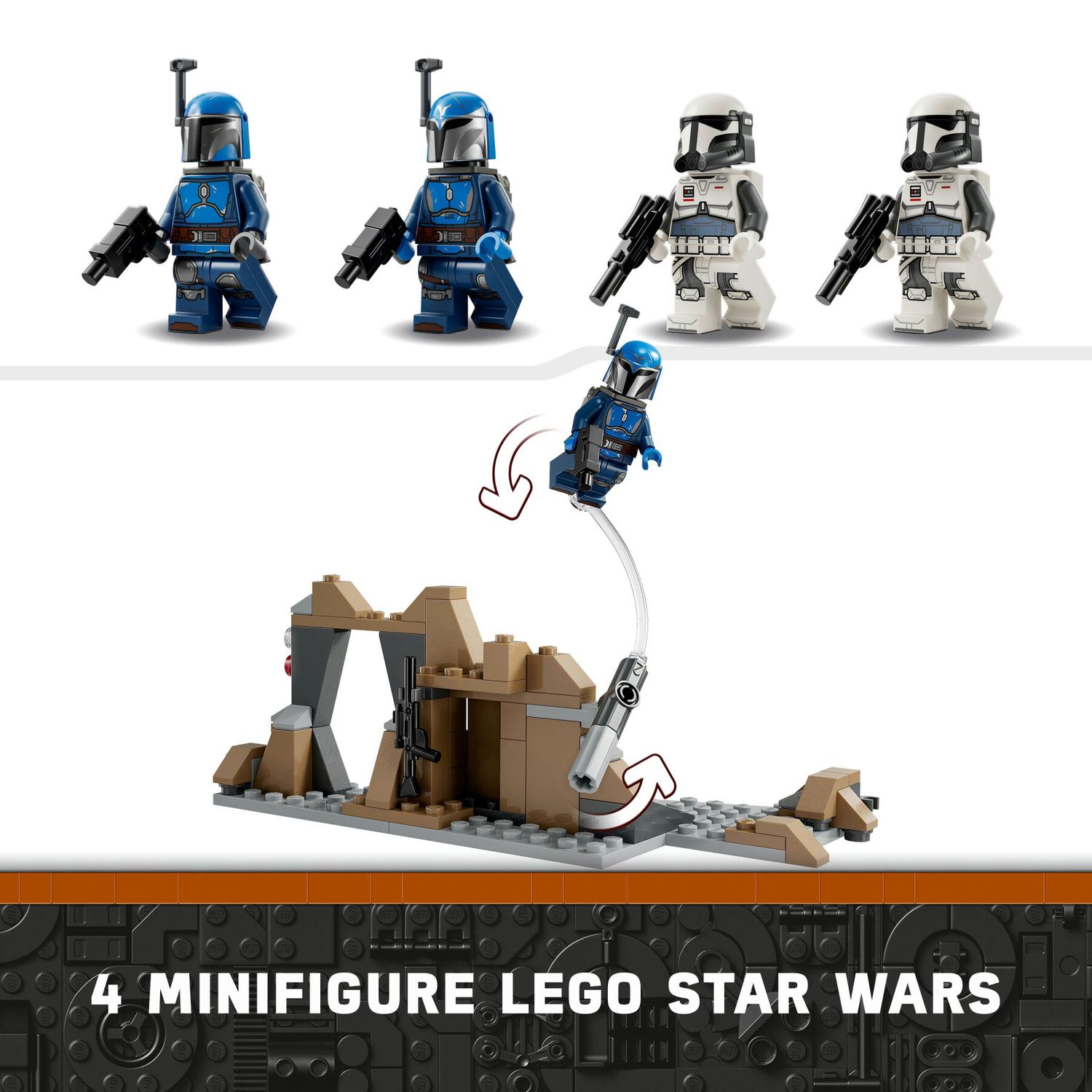 Lego star wars 75373 battle pack agguato su mandalore, gioco d'avventura per bambini 6+ con 4 personaggi con armi e jetpack - LEGO® Star Wars™, Lego, Star Wars