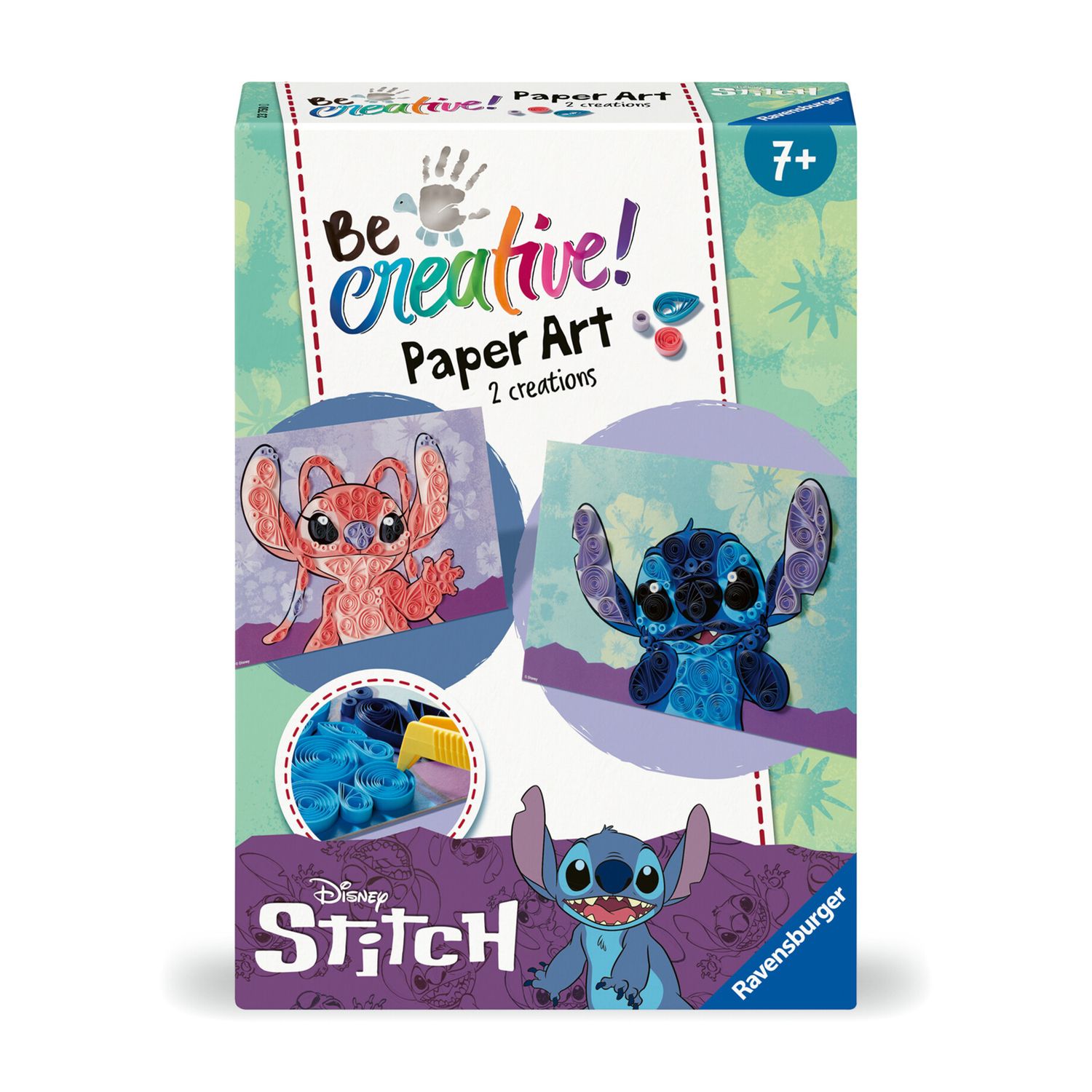 Ravensburger - be creative: paper art stich, bricolage 7+ - RAVENSBURGER, Disney, Disney Stitch