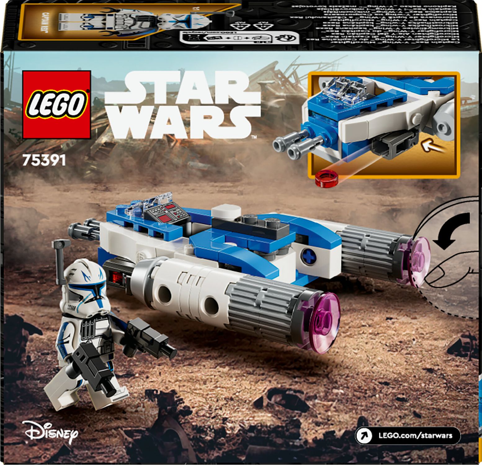 Lego star wars 75391 microfighter y-wing di captain rex, astronave giocattolo da collezione, giochi bambini 6+, piccolo regalo - LEGO® Star Wars™, Lego, Star Wars