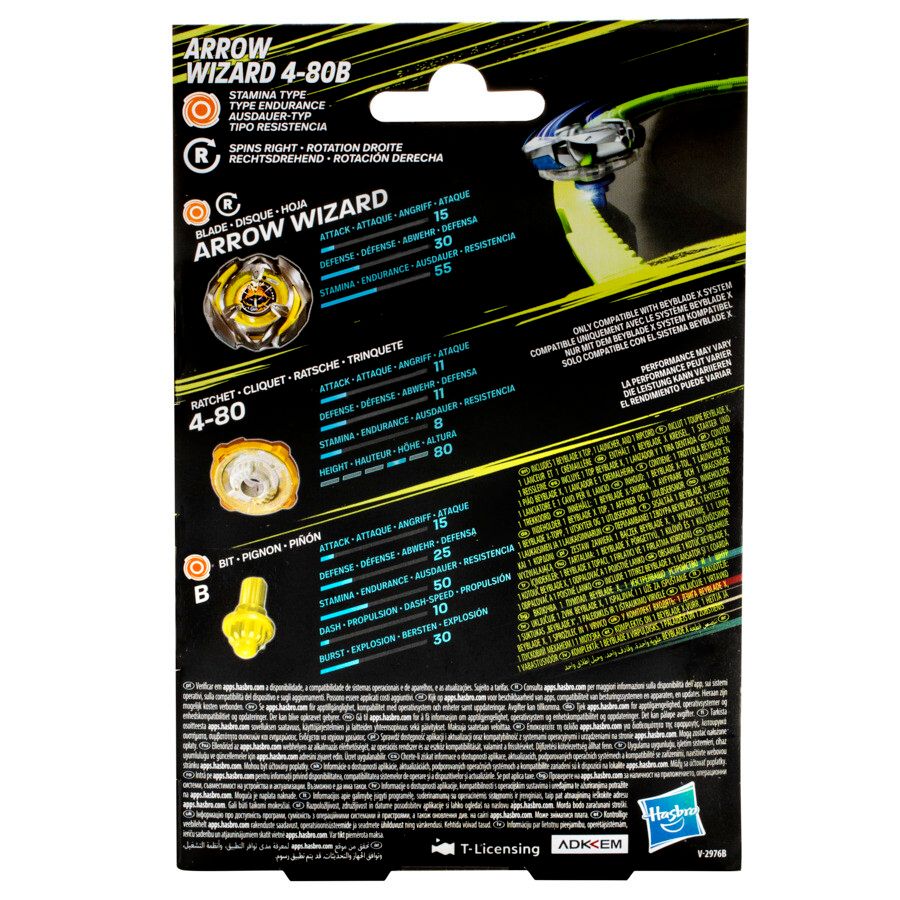 Hasbro beyblade x, starter pack top, assortimento di 1 trottola e 1 lanciatore - BEYBLADE