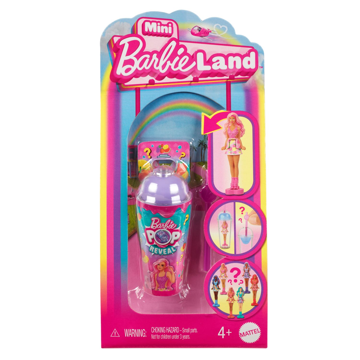 Mini barbieland - pop reveal - mini bambola con sorpresa e gioco sensoriale - Barbie