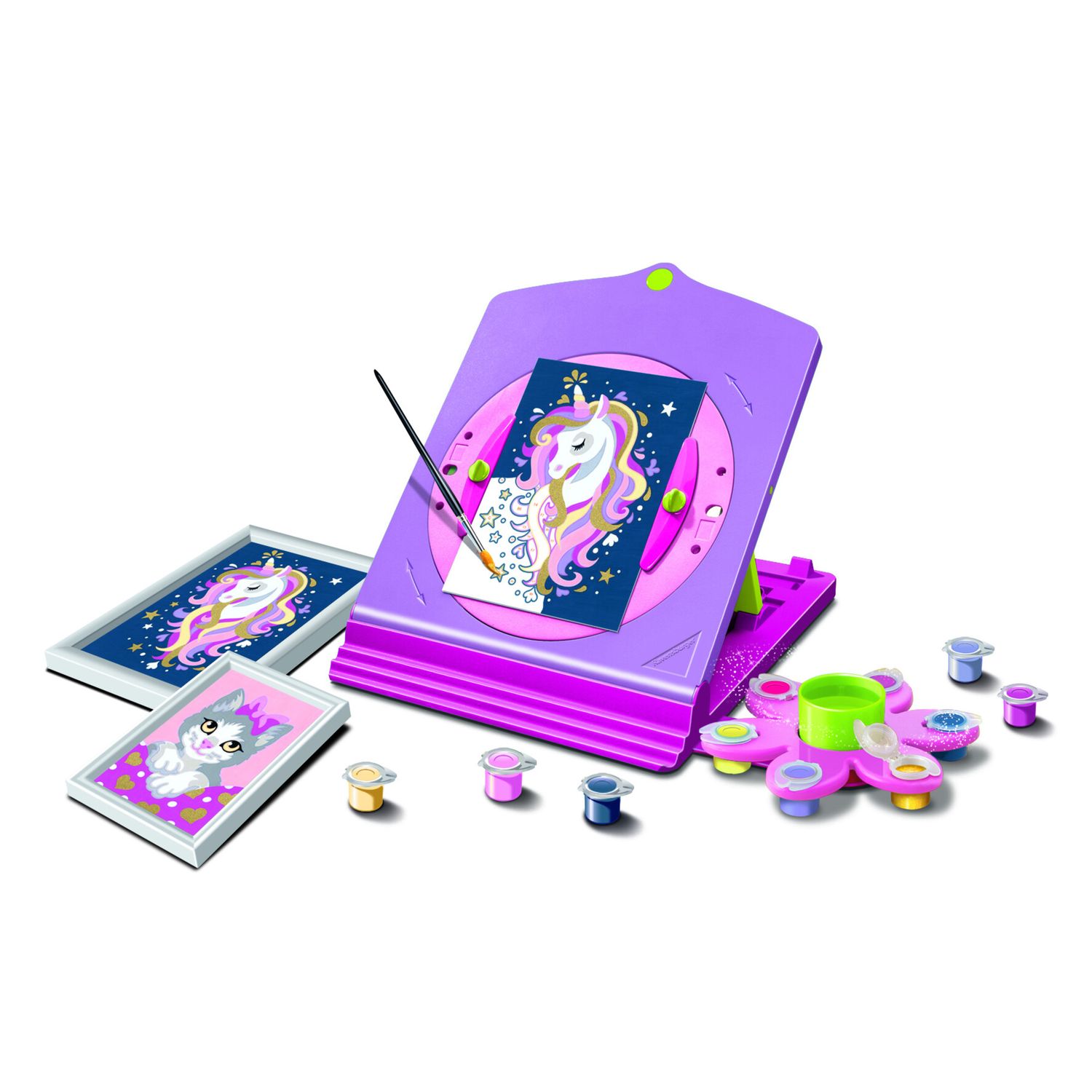 Ravensburger - creart atelier - set con cavalletto tema unicorni - dipingere con i numeri - gioco creativo bambini 7+ anni - CREART, RAVENSBURGER