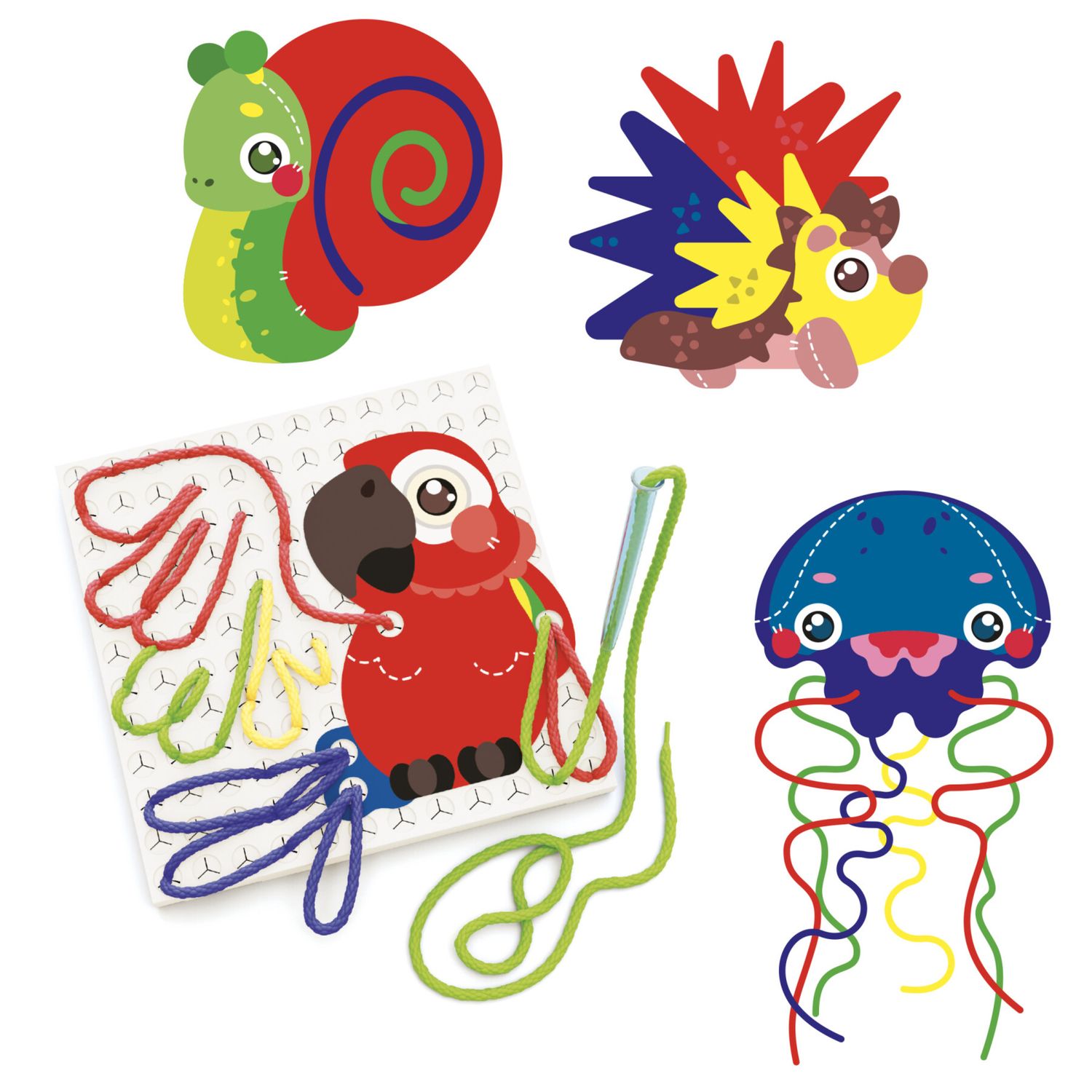 Fantafilo' zoo, disegna con i fili colorati, quercetti, da 3 anni - 