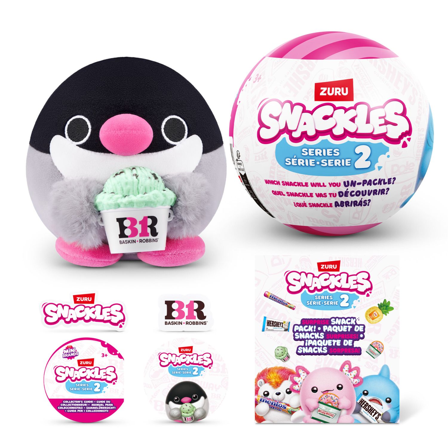 Snackles serie 2 snackle da 12 cm di zuru cuddly squishy comfort - 