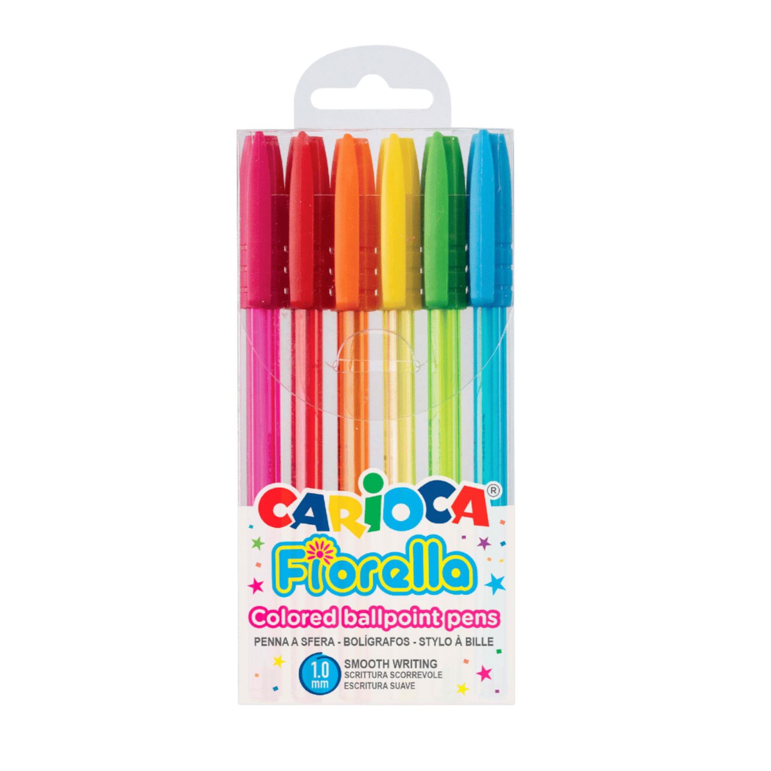Penne colorate fiorella - 6 pz - CARIOCA
