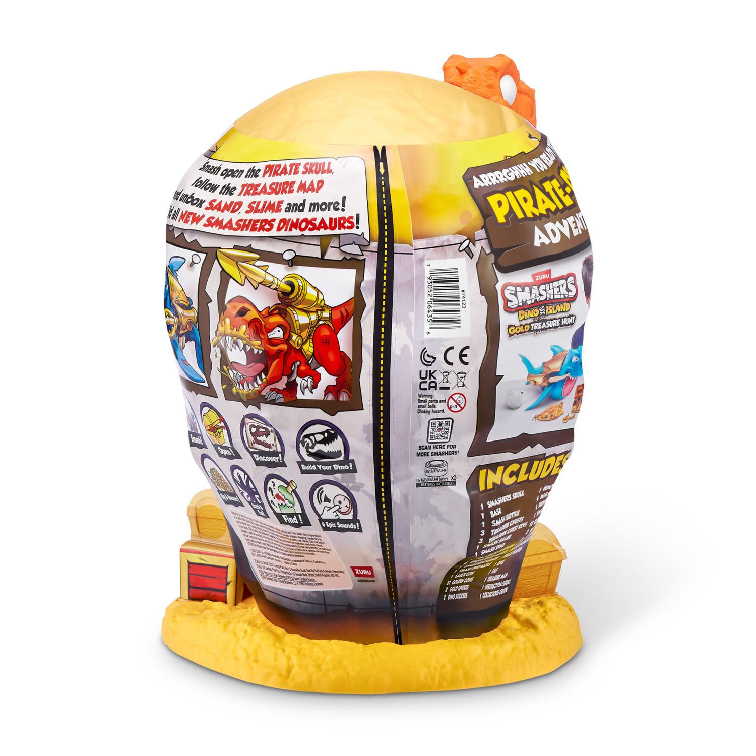 Smashers dino island - caccia al tesoro d'oro da zuru - 