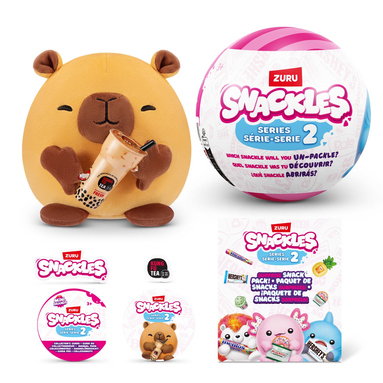 Snackles serie 2 snackle da 12 cm di zuru cuddly squishy comfort - 