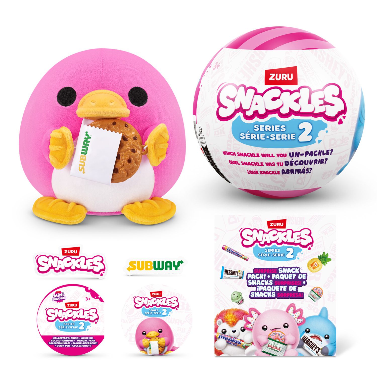 Snackles serie 2 snackle da 12 cm di zuru cuddly squishy comfort - 