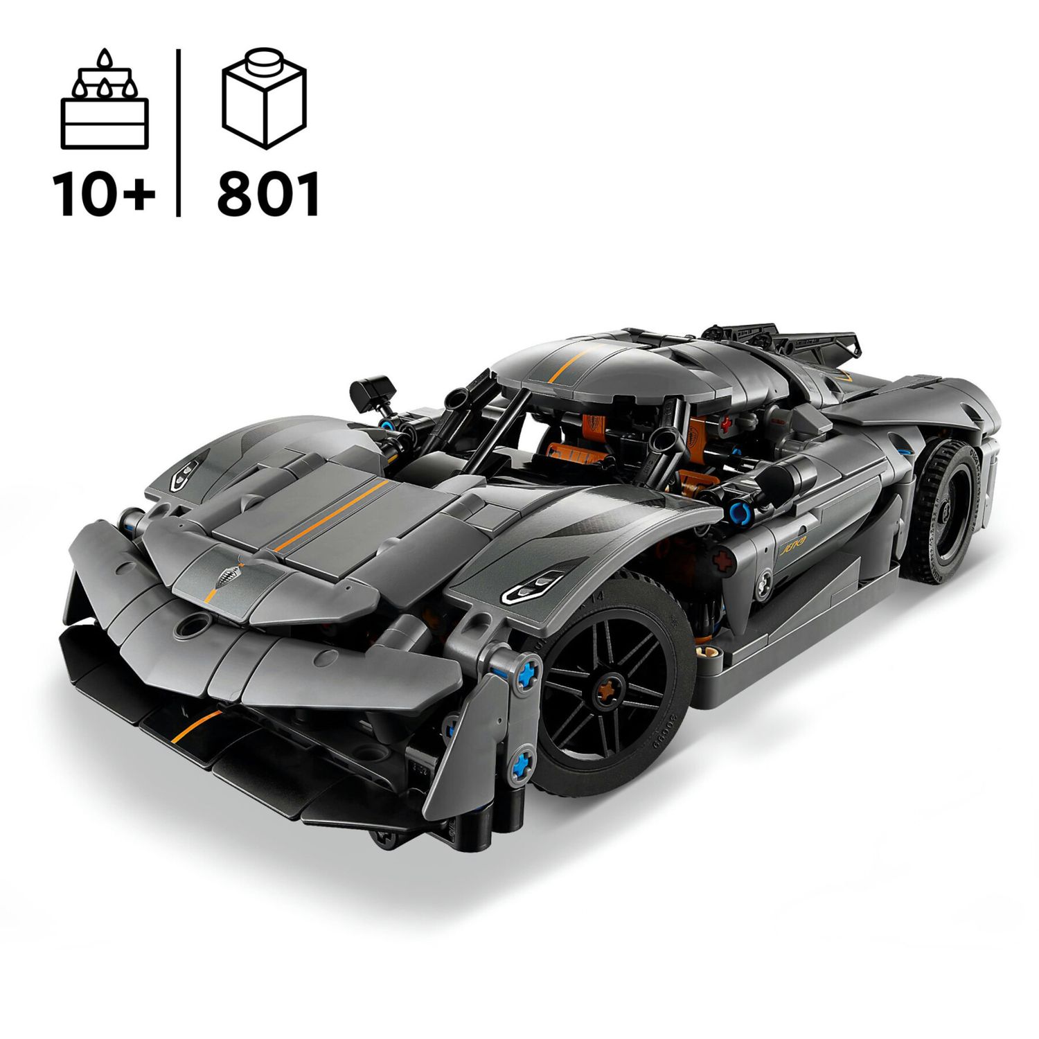 Lego technic 42173 hypercar koenigsegg jesko absolut grigia, modellino di auto da costruire, macchina giocattolo bambini 10+ - LEGO TECHNIC, Lego