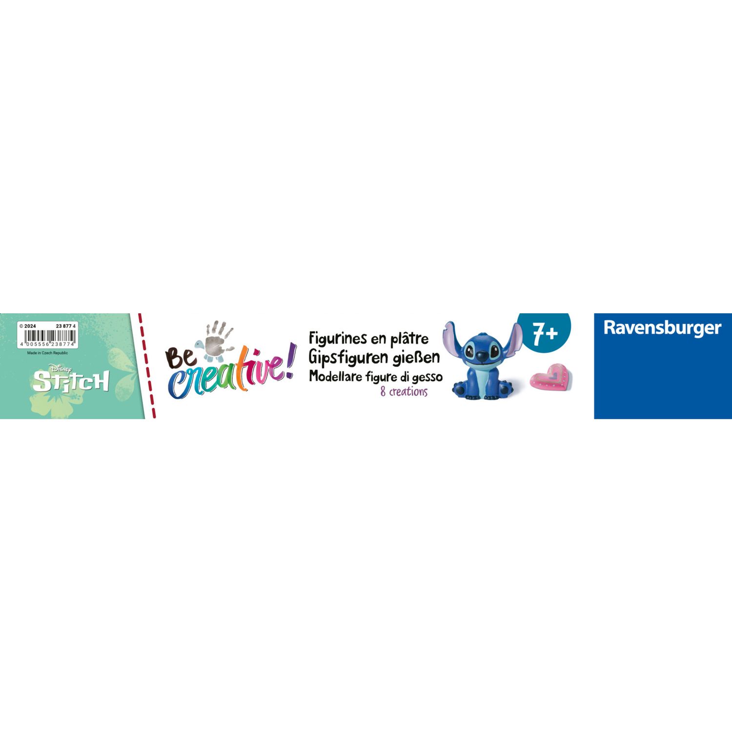 Ravensburger be creative maxi: gioco creativo per creare figurine in gesso, per bambini 7+ anni - RAVENSBURGER, Disney, Disney Stitch