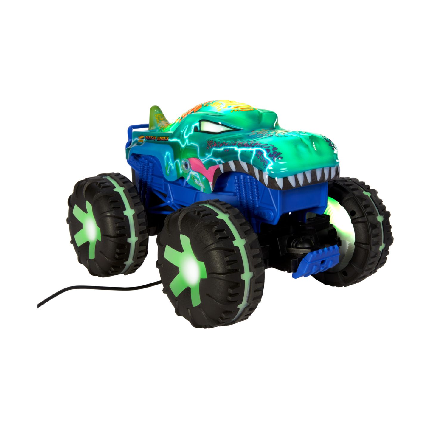 Hot wheels monster trucks - mega-wrex oversize r/c, truck radiocomandato in scala 1:15 con 3 modalità di gioco, luci e suoni interattivi - Hot Wheels