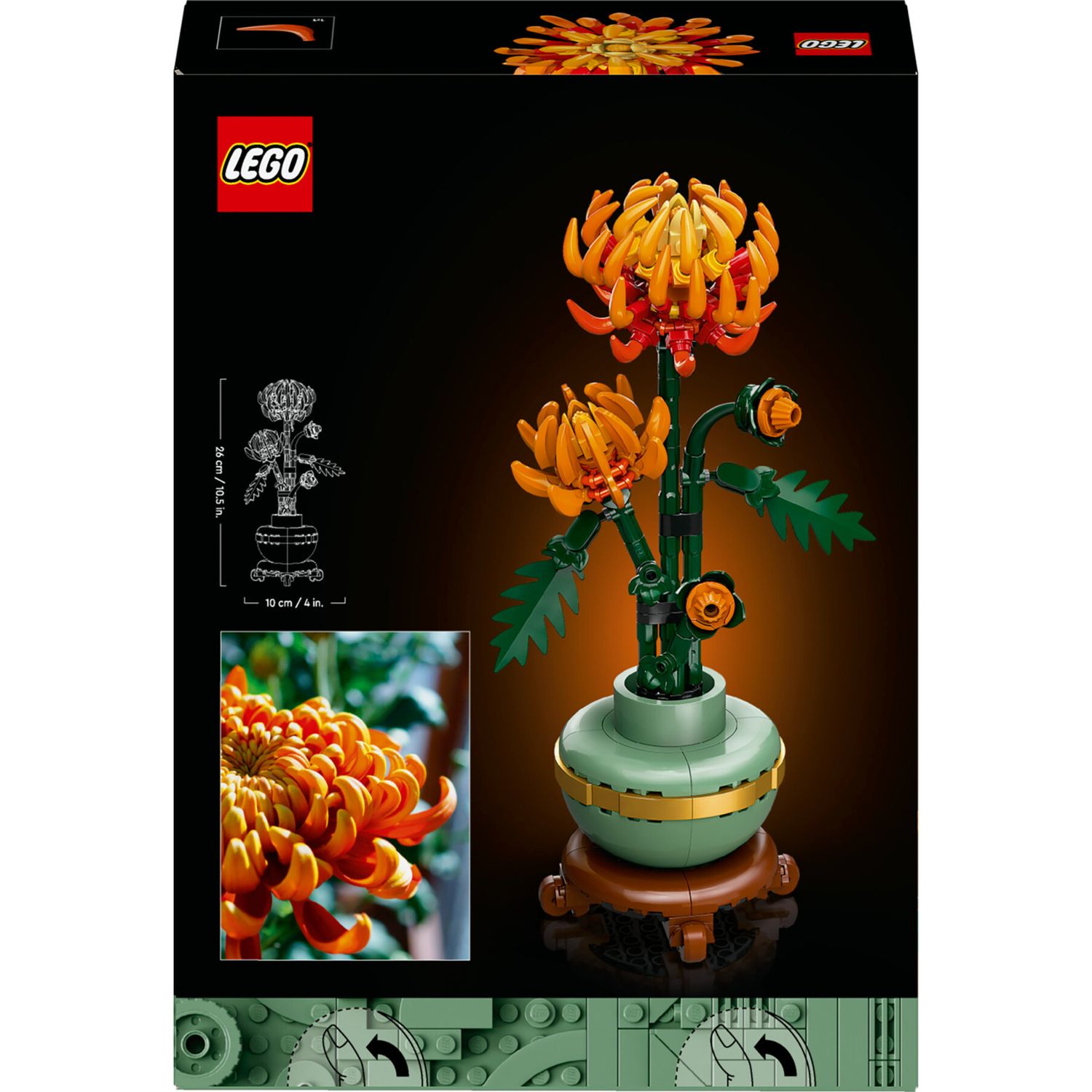 Lego icons 10368 crisantemo, fiore finto da costruire per adulti, regalo creativo di compleanno per donna, uomo, lei o lui - LEGO ICONS BOTANICAL, Lego, LEGO ICONS