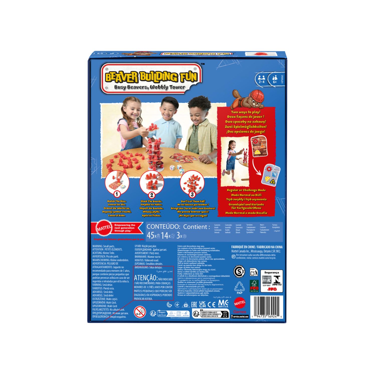 Castori costruttori, costruisci la torre traballante e scopri chi la farà cadere - 