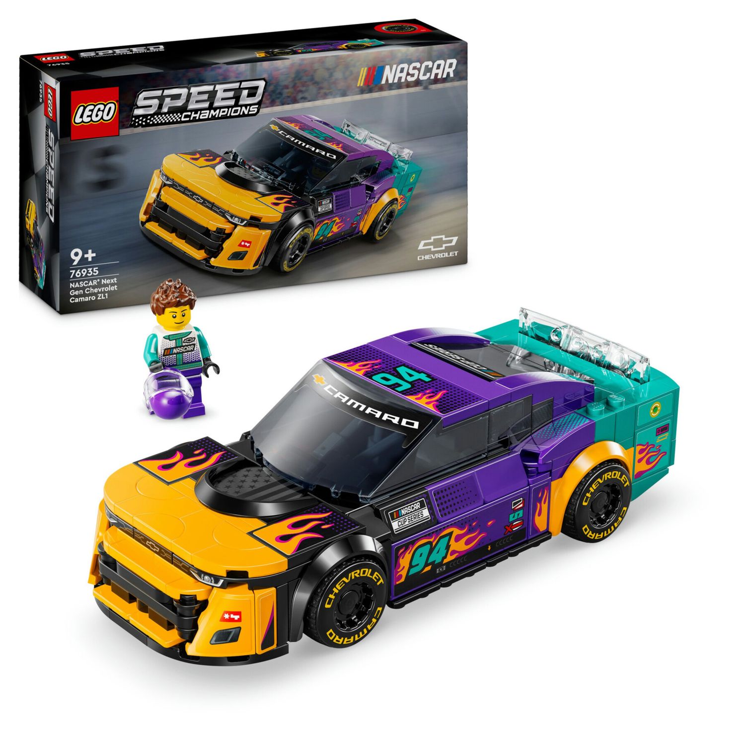 Lego speed champions 76935 nascar next gen chevrolet camaro zl1, modello di auto da costruire, macchina giocattolo bambini 9+ - LEGO SPEED CHAMPIONS, Lego
