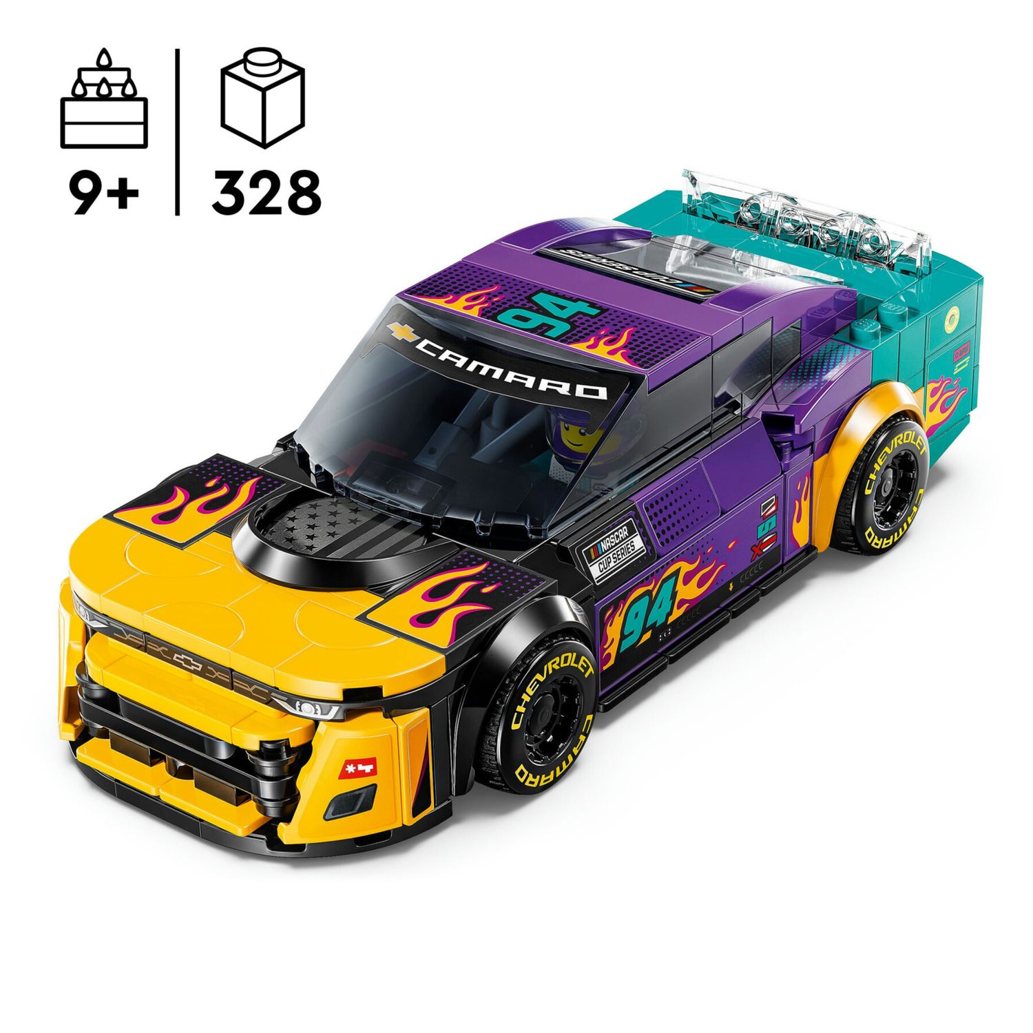 Lego speed champions 76935 nascar next gen chevrolet camaro zl1, modello di auto da costruire, macchina giocattolo bambini 9+ - LEGO SPEED CHAMPIONS, Lego