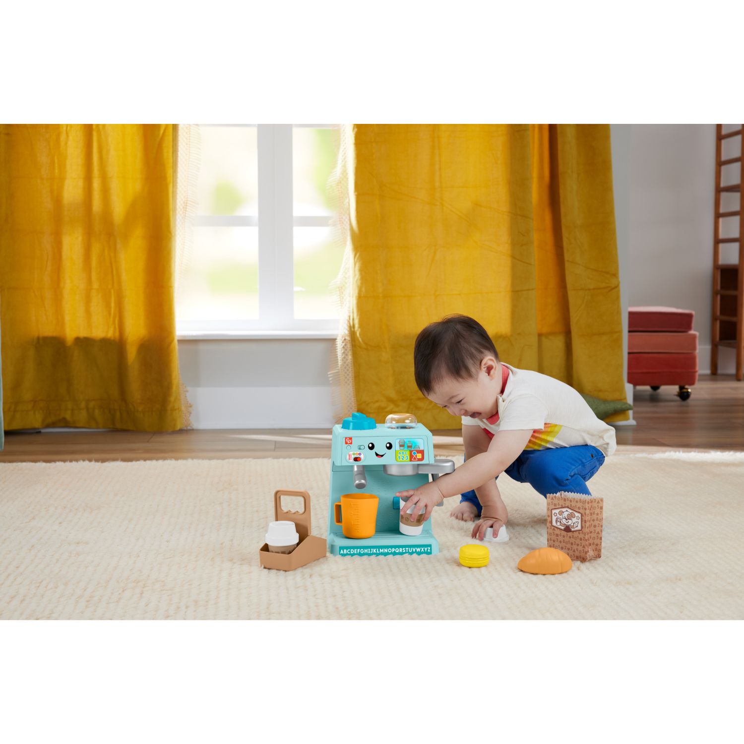 Fisher-price - la mia prima macchinetta del caffè, set smart stages per l'apprendimento con pulsanti, musica e suoni - FISHER-PRICE