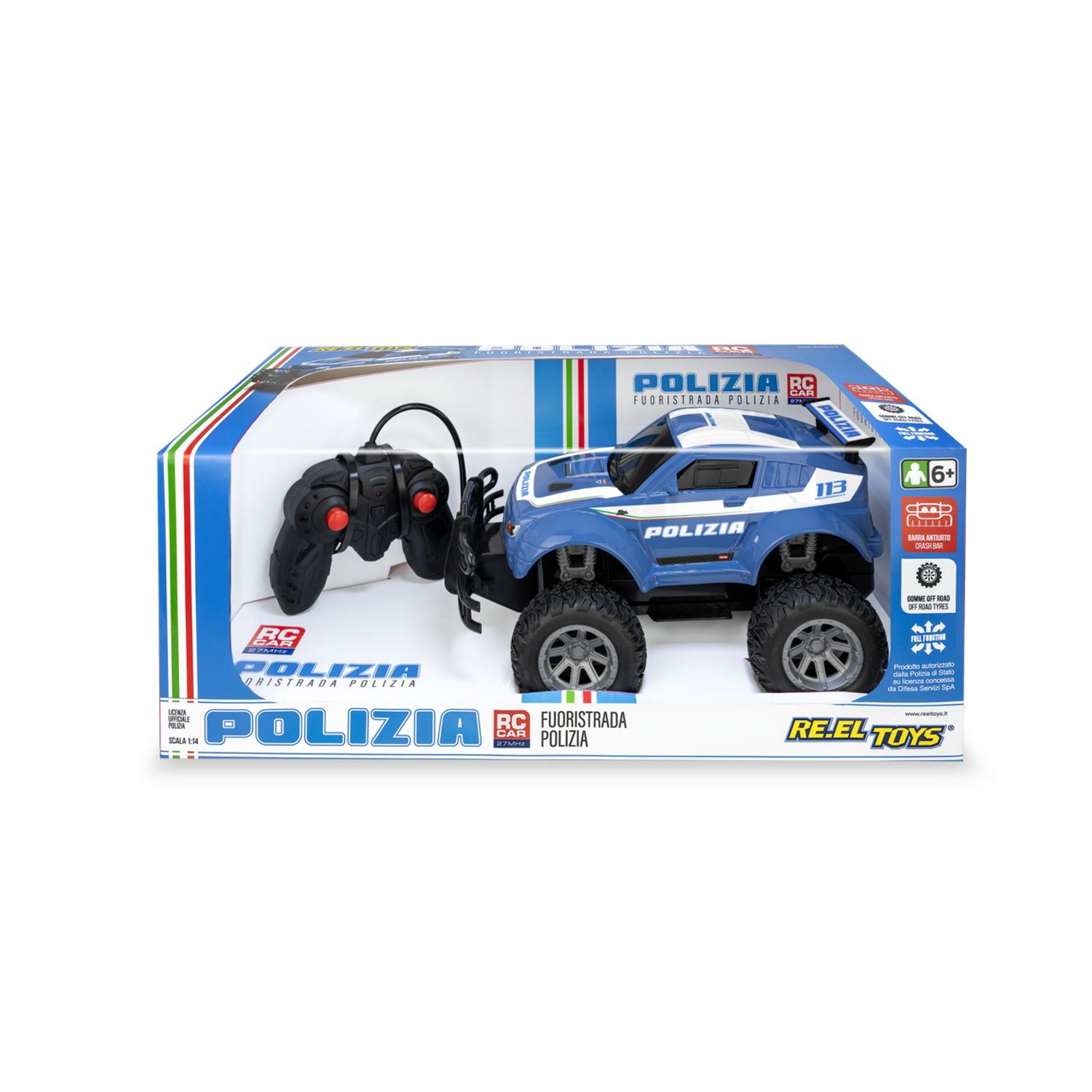 Big wheels polizia di stato radiocomandato con licenza - 