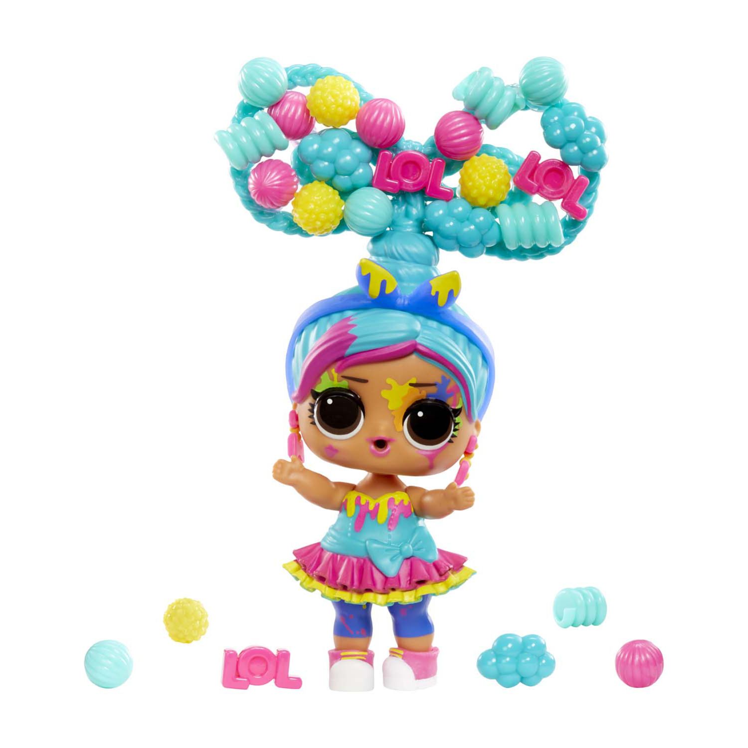 Lol surprise hair beads tots con oltre 60 perline per capelli, bambola da collezione, acconciature fai da te, bambola con perline per capelli - L.O.L SURPRISE